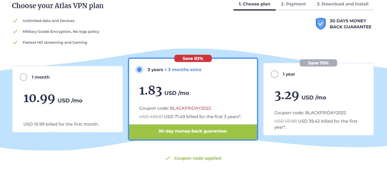 Atlas VPN Pricing and Plans